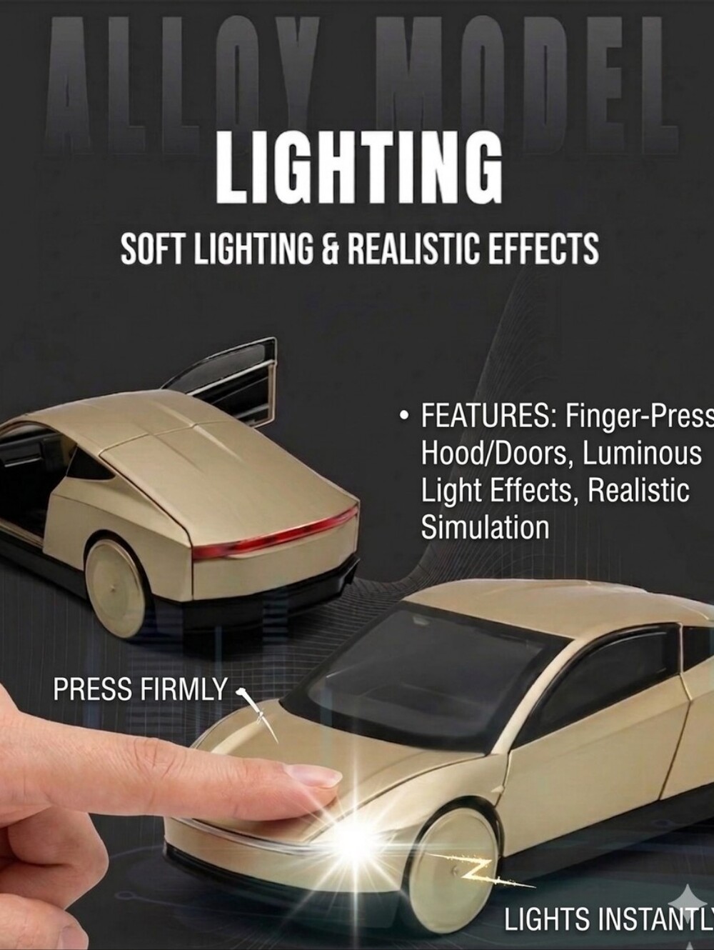Simulation⚡️ Cybercab ROBOTAXI 1:32 Metal Die Cast Model Car - Picture 7 of 7